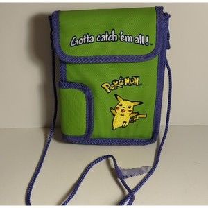 Pokemon Pikachu Nintendo Gameboy Color Lime Carrying Case "Gotta catch 'em all!"